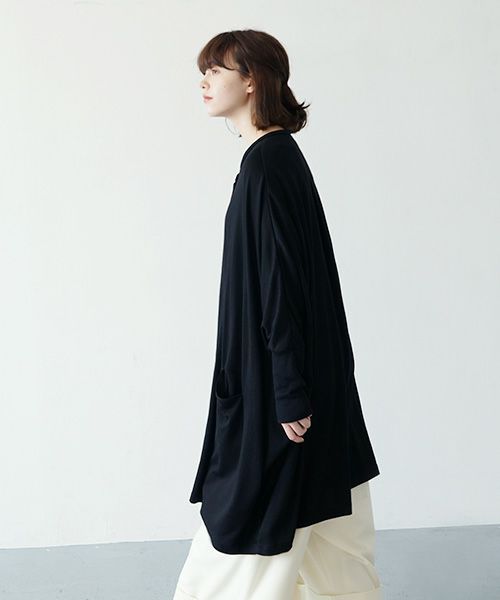 Mochi.モチ.dolman long knit cardigan [ma21-ca-01/black]