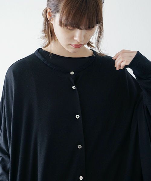 Mochi.モチ.dolman long knit cardigan [ma21-ca-01/black]