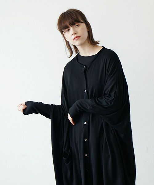 Mochi.モチ.dolman long knit cardigan [ma21-ca-01/black]