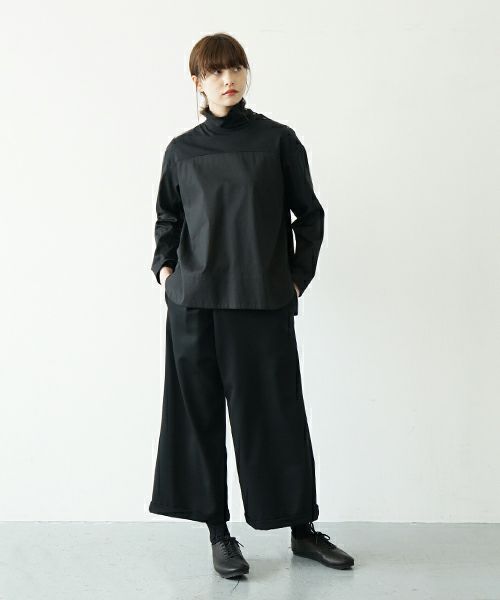 Mochi.モチ.asymmetry wide pants [ma21-pt-01/black]