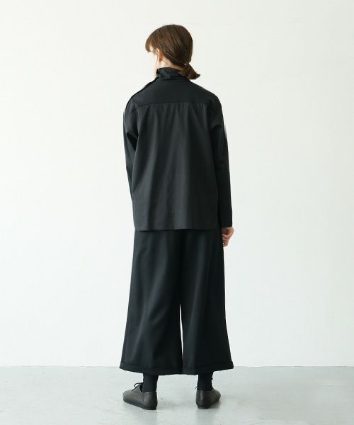 Mochi.モチ.asymmetry wide pants [ma21-pt-01/black]