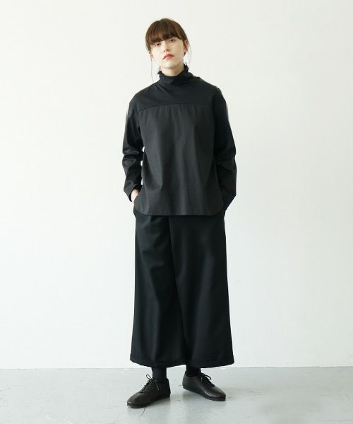 Mochi.モチ.asymmetry wide pants [ma21-pt-01/black]
