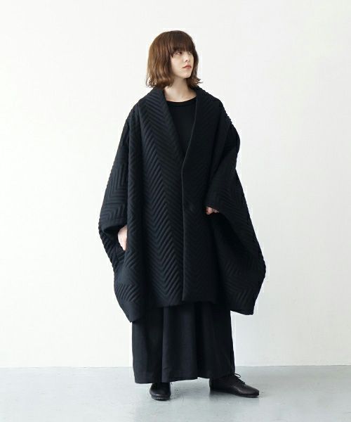 Mochi.モチ.cape coat [ma21-co-01/black]