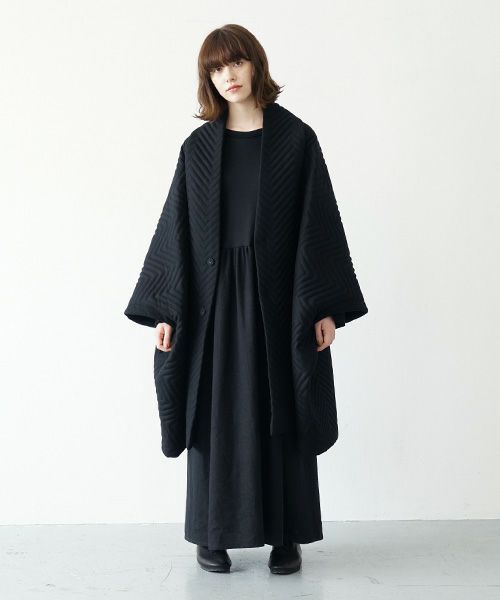 Mochi.モチ.cape coat [ma21-co-01/black]
