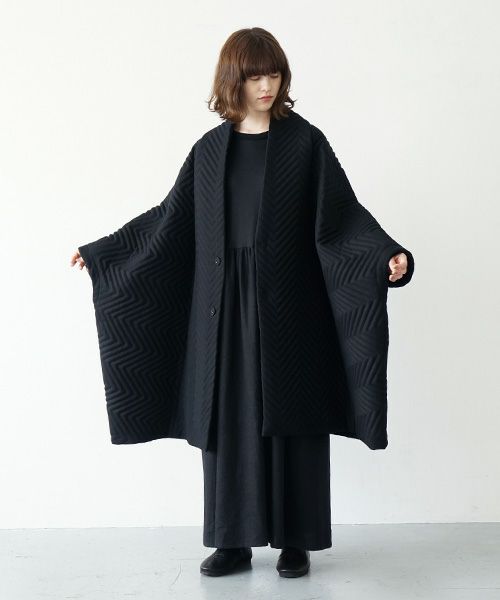 Mochi.モチ.cape coat [ma21-co-01/black]