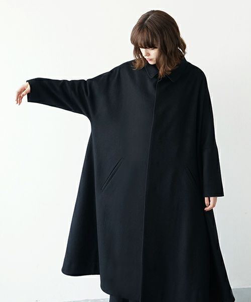 Mochiモチstand fall collar coat [ma21-co-02/black]Mochi 最新