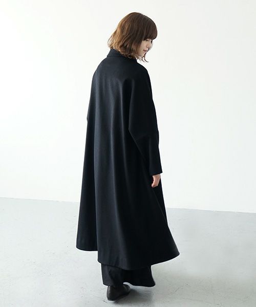 Mochi.モチ.stand fall collar coat [ma21-co-02/black]
