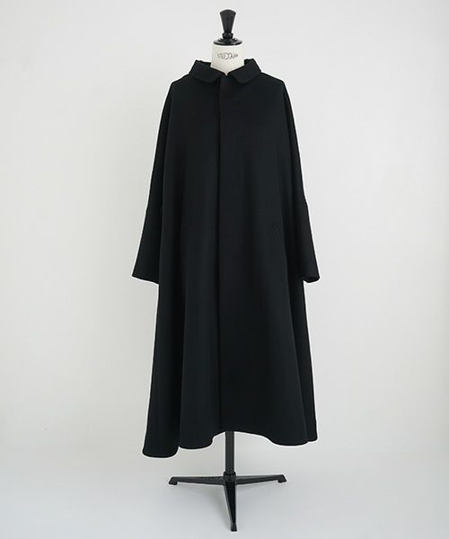 Mochi.モチ.stand fall collar coat [ma21-co-02/black]