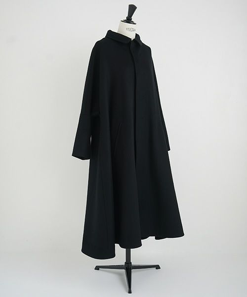 Mochi モチ stand fall collar coat [ma21-co-02/black]