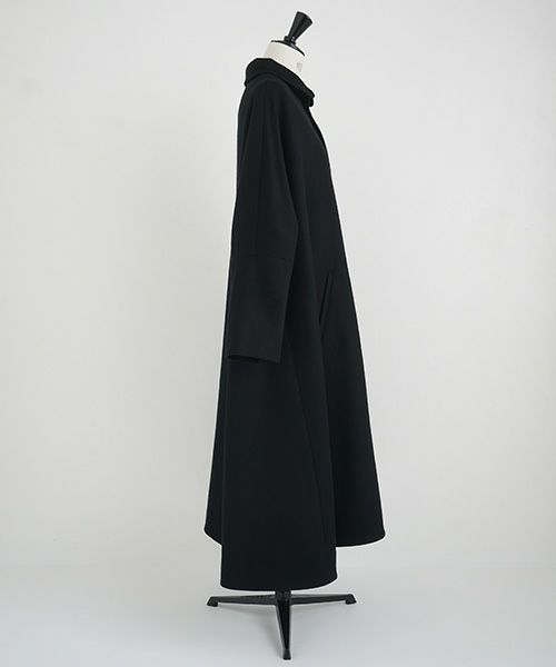 Mochi.モチ.stand fall collar coat [ma21-co-02/black]