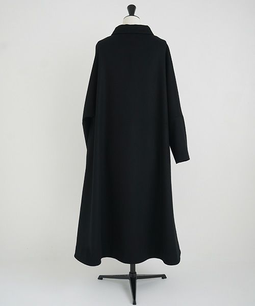 Mochi.モチ.stand fall collar coat [ma21-co-02/black]