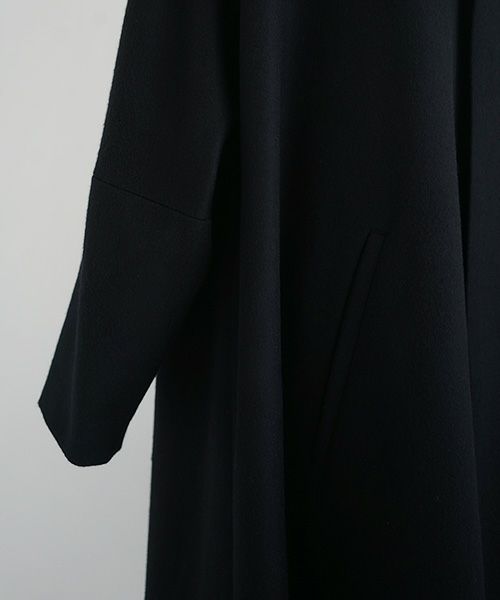 Mochi.モチ.stand fall collar coat [ma21-co-02/black]