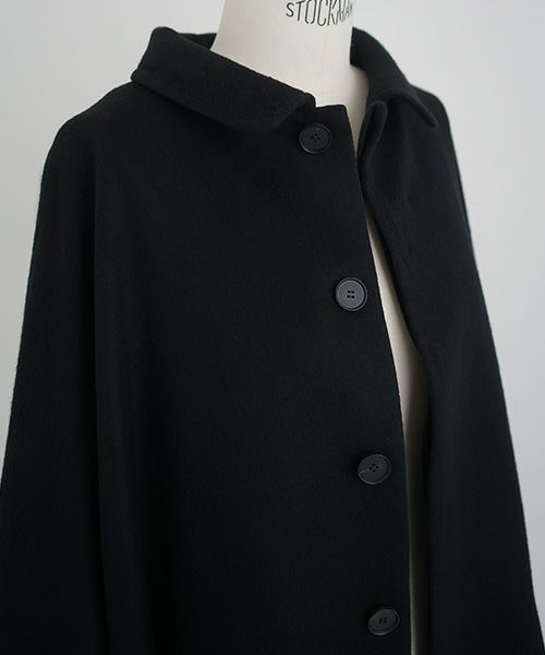 Mochi.モチ.stand fall collar coat [ma21-co-02/black]