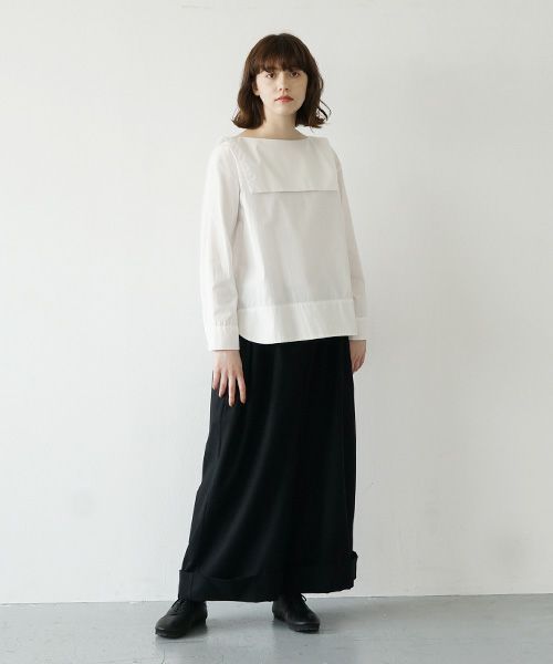 Mochi.モチ.sailor shirt [ma21-sh-01/white]