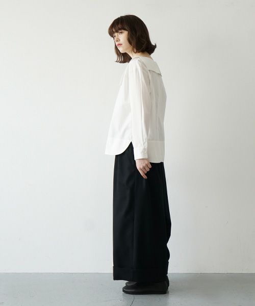 Mochi.モチ.sailor shirt [ma21-sh-01/white]