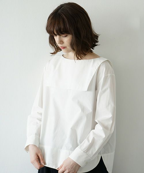 Mochi.モチ.sailor shirt [ma21-sh-01/white]
