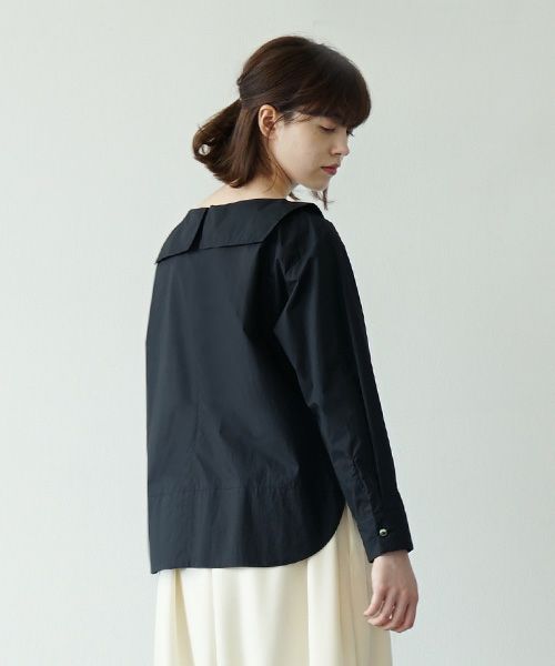 Mochi.モチ.sailor shirt [ma21-sh-01/black]