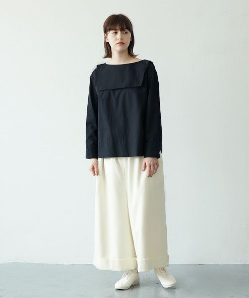 Mochi.モチ.sailor shirt [ma21-sh-01/black]