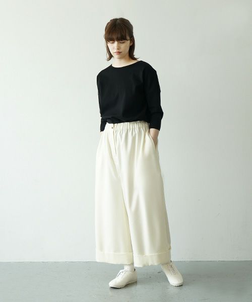 Mochi.モチ.cropped wide pants [ma21-pt-02/off white]