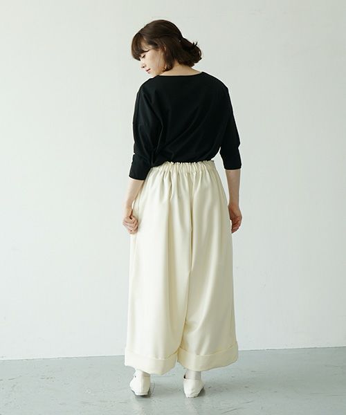 Mochi.モチ.cropped wide pants [ma21-pt-02/off white]