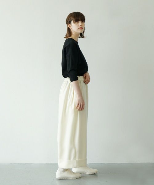 Mochi.モチ.cropped wide pants [ma21-pt-02/off white]