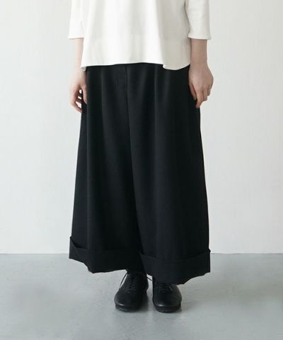 Mochi.モチ.cropped wide pants [ma21-pt-02/black]