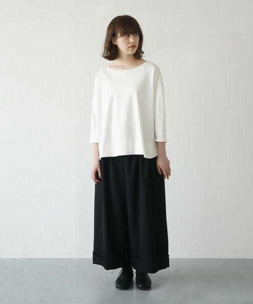 Mochi.モチ.cropped wide pants [ma21-pt-02/black]