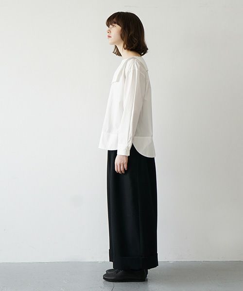 Mochi.モチ.cropped wide pants [ma21-pt-02/black]