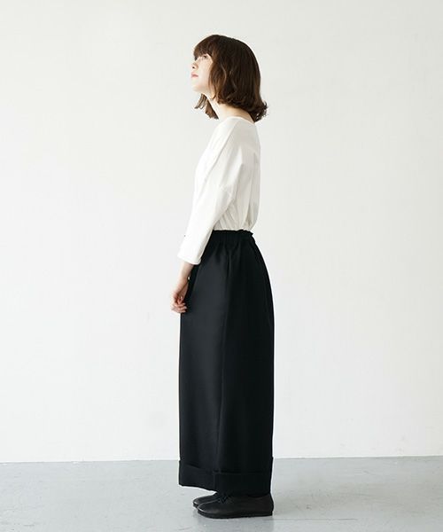 Mochi.モチ.cropped wide pants [ma21-pt-02/black]