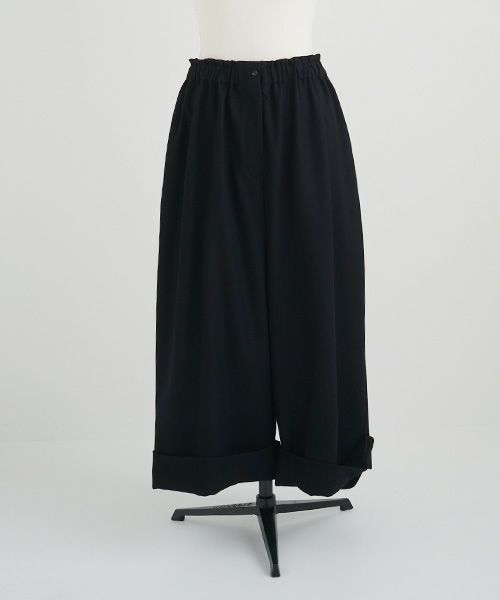 Mochi.モチ.cropped wide pants [ma21-pt-02/black]