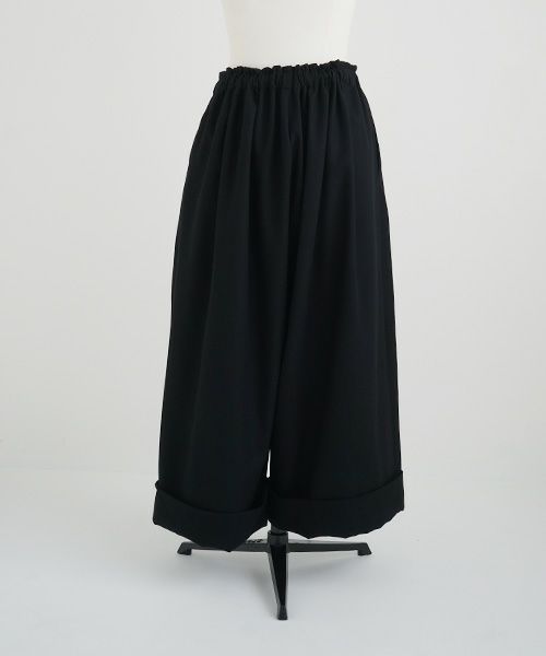 Mochi.モチ.cropped wide pants [ma21-pt-02/black]