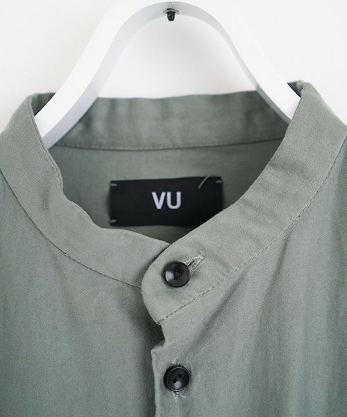 VU.ヴウ.dyed stand collar shirt vu-a12-s02[GREEN GRAY]