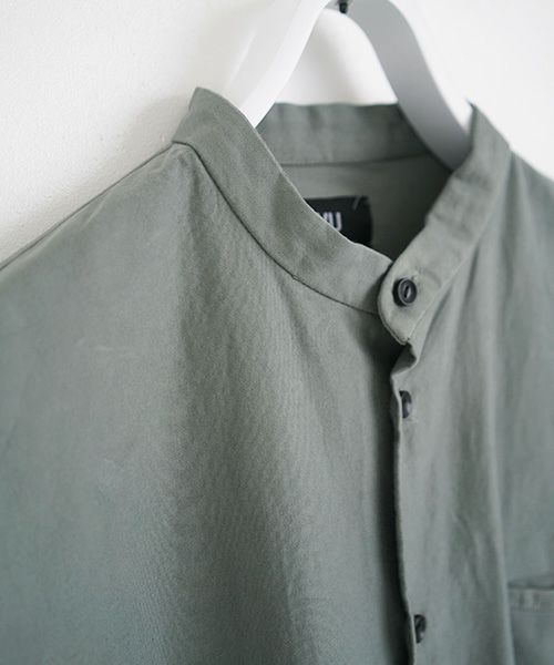 VU.ヴウ.dyed stand collar shirt vu-a12-s02[GREEN GRAY]