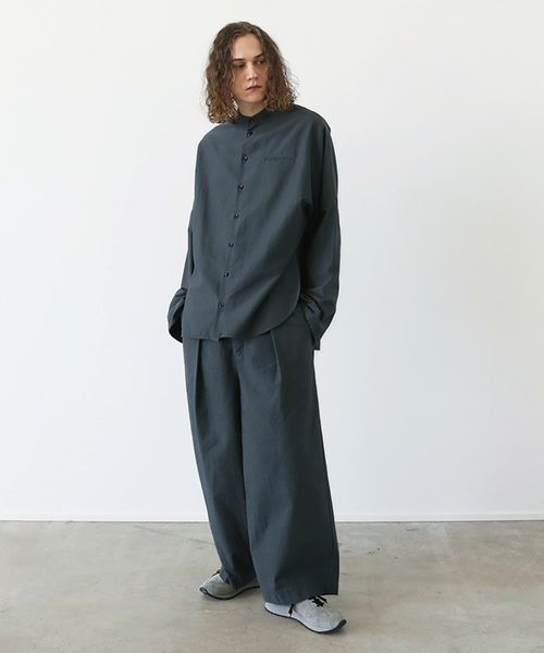 VU.ヴウ.dyed stand collar shirt vu-a12-s02[GRAPHITE]