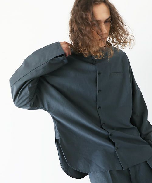 VU.ヴウ.dyed stand collar shirt vu-a12-s02[GRAPHITE]