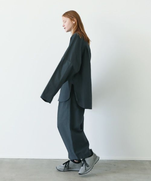 VU.ヴウ.dyed stand collar shirt vu-a12-s02[GRAPHITE]