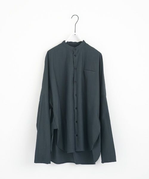 VU.ヴウ.dyed stand collar shirt vu-a12-s02[GRAPHITE]