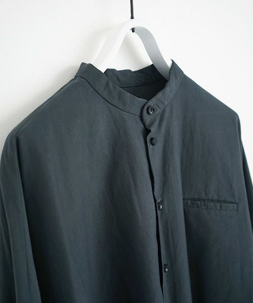 VU.ヴウ.dyed stand collar shirt vu-a12-s02[GRAPHITE]