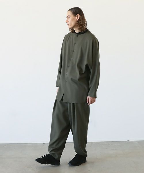 VU.ヴウ.no collar shirt vu-a12-s03[KHAKI]