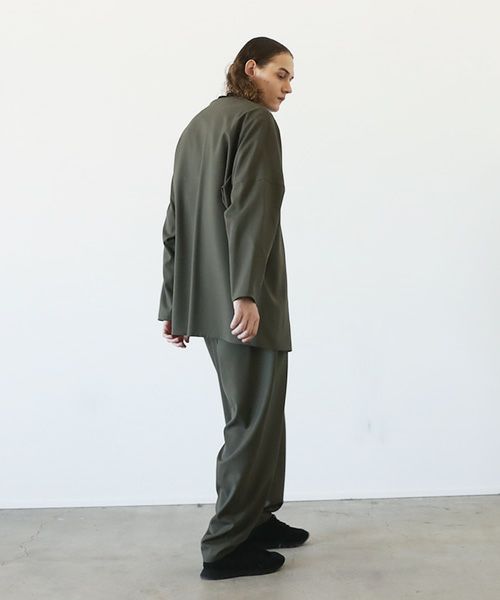 VU.ヴウ.no collar shirt vu-a12-s03[KHAKI]