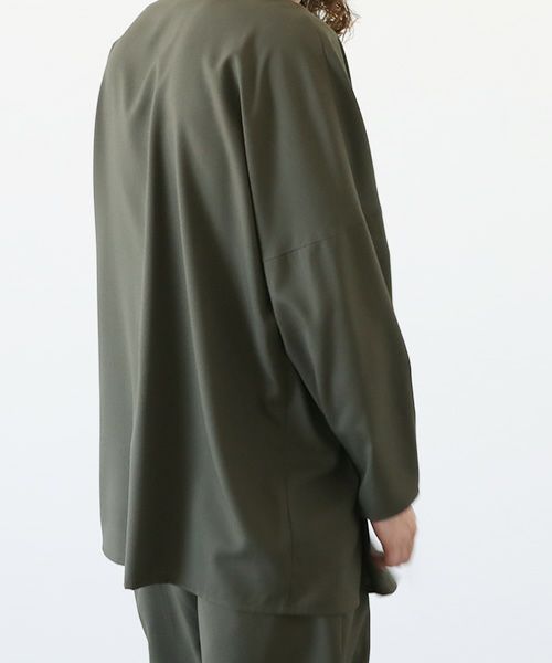 VU.ヴウ.no collar shirt vu-a12-s03[KHAKI]