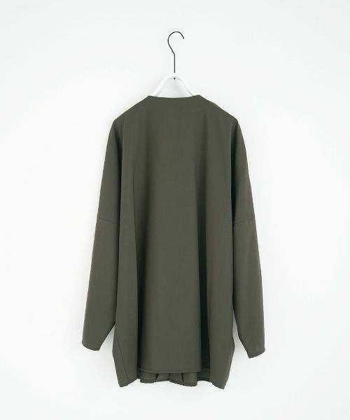 VU.ヴウ.no collar shirt vu-a12-s03[KHAKI]