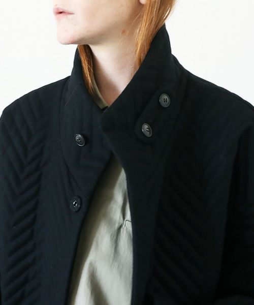 VU.ヴウ.Herringbone quilt coat vu-a12-c14[BLACK]