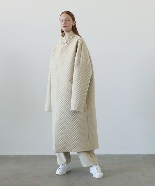 VU.ヴウ.Herringbone quilt coat vu-a12-c14[ICE GRAY]_