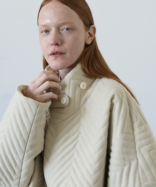 VU.ヴウ.Herringbone quilt coat vu-a12-c14[ICE GRAY]_