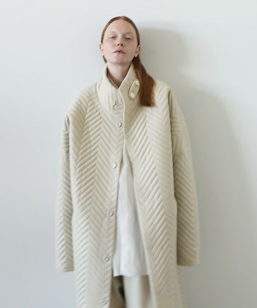VU.ヴウ.Herringbone quilt coat vu-a12-c14[ICE GRAY]_