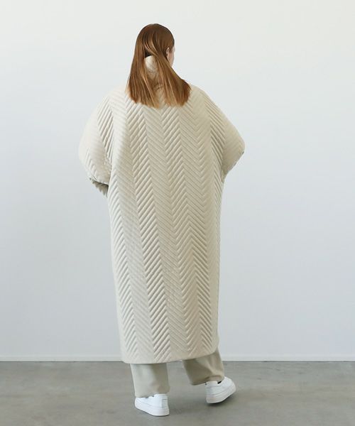 VU.ヴウ.Herringbone quilt coat vu-a12-c14[ICE GRAY]_
