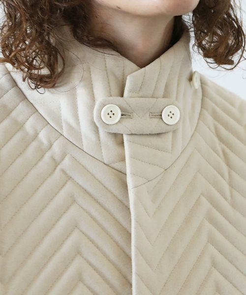 VU.ヴウ.Herringbone quilt coat vu-a12-c14[ICE GRAY]_