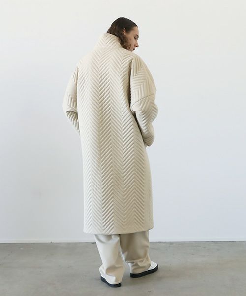 VU.ヴウ.Herringbone quilt coat vu-a12-c14[ICE GRAY]_