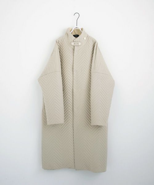 VU.ヴウ.Herringbone quilt coat vu-a12-c14[ICE GRAY]_